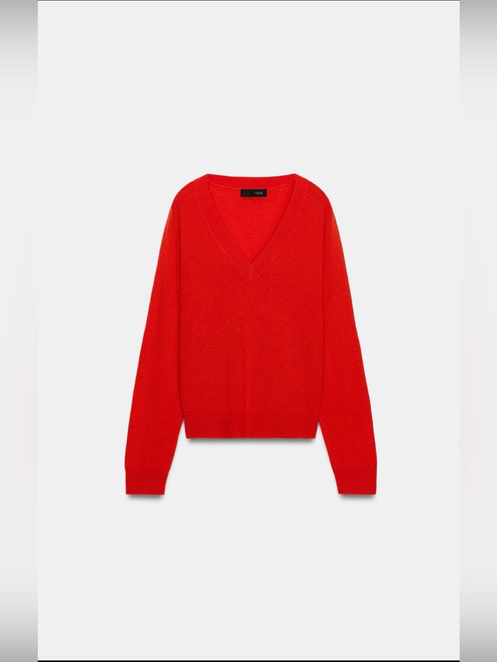 Zara NWT Wool V-Neck Women's Sweater in Red